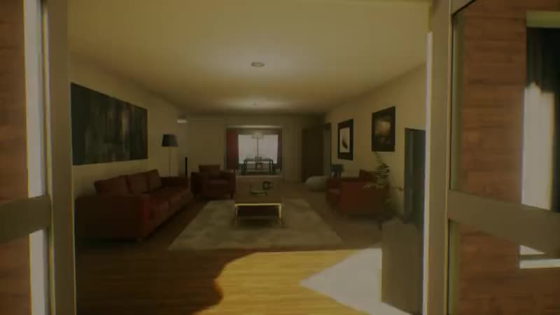 Walkthrough of a furnished home interior built in Unreal Engine 4