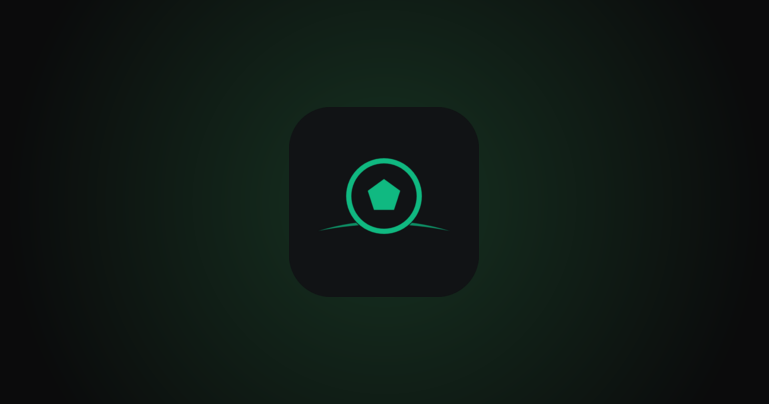 TomoGol app icon on its emerald-on-black brand background